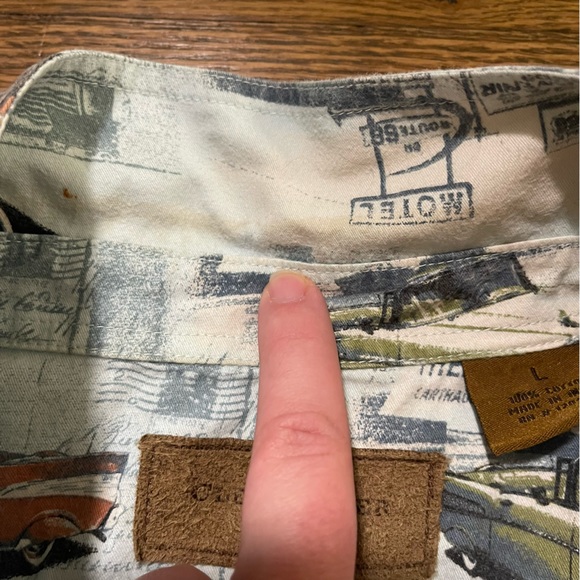 CLEARWATER OUTFITTERS Classic Car Themed Large Button Front Short Sleeve Shirt - Picture 13 of 14